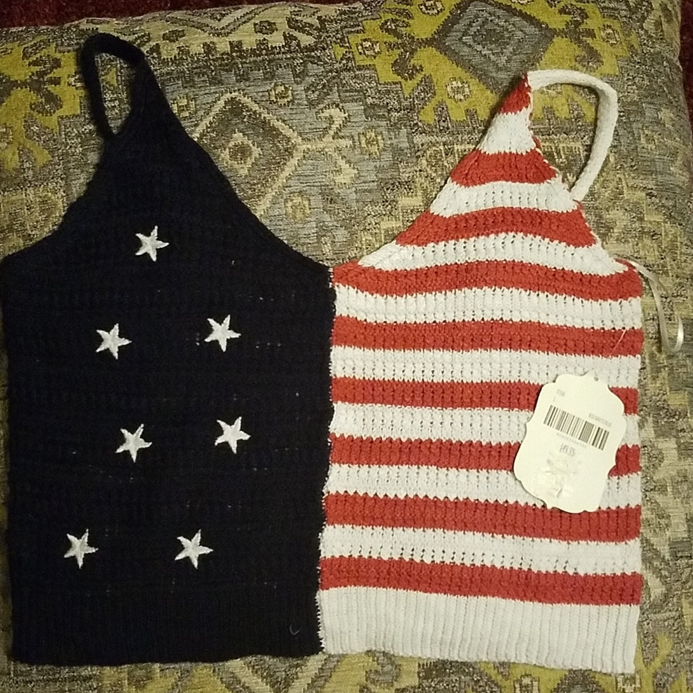Altar'd state red white blue flag top
